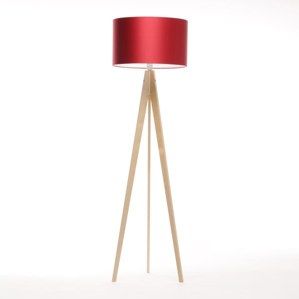 Stojacia lampa Artista Birch/Red, 125x42 cm