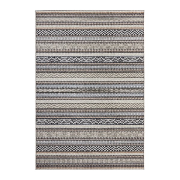 Modrý koberec vhodný aj do exteriéru Elle Decoration Bloom Rodez, 140 × 200 cm