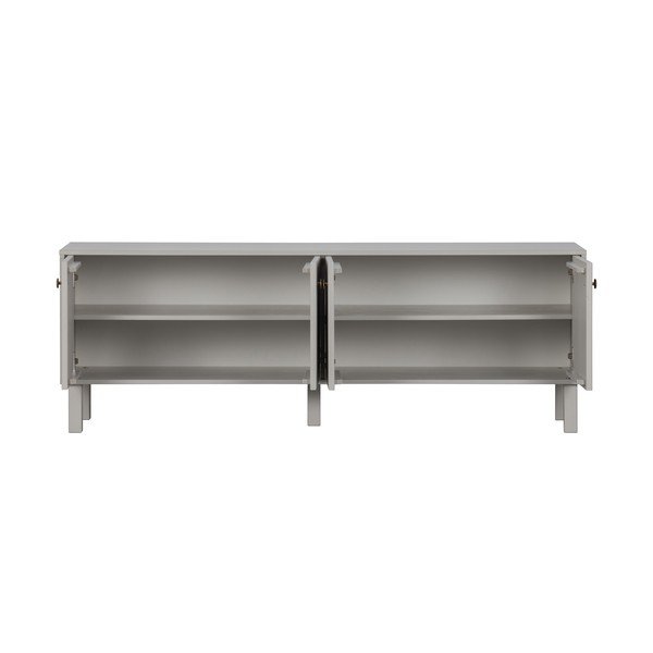 Svetlosivý TV stolík z borovicového dreva 160x56 cm Madu – WOOOD-image-2