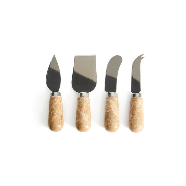 Nože v súprave 4 ks na syr z nehrdzavejúcej ocele Adoma – Kave Home