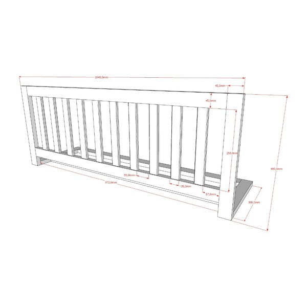 Biela zábrana na posteľ – Vipack-image-1