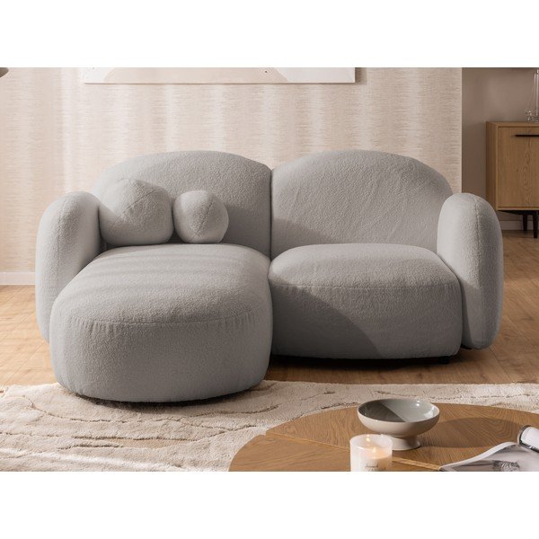 Sivá rohová pohovka z textílie buklé (ľavý roh/s leňoškou) Orbit – Ropez-image-1