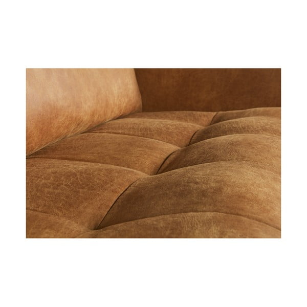 Hnedá pohovka z imitácie kože 277 cm Rodeo – WOOOD-image-4