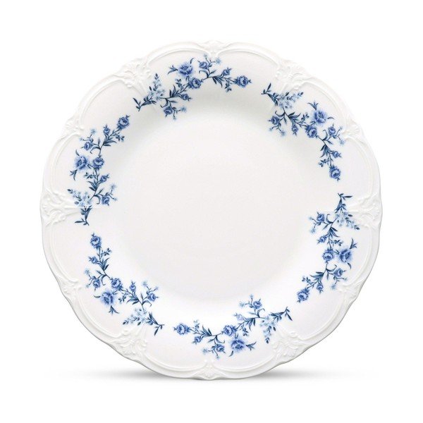 Biely/modrý porcelánový tanier ø 27,5 cm Retro – BonBistro