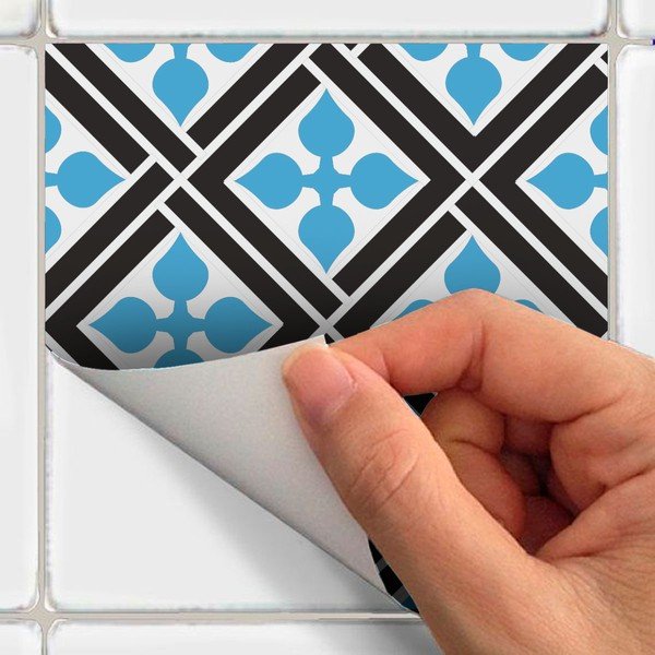 Sada 30 samolepiek na stenu Ambiance Azulejos Talia, 15 × 15 cm-image-1