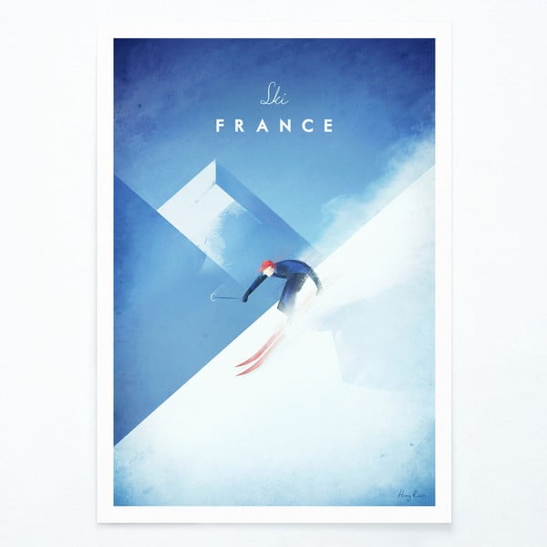 Plagát Travelposter Ski France, 50 x 70 cm