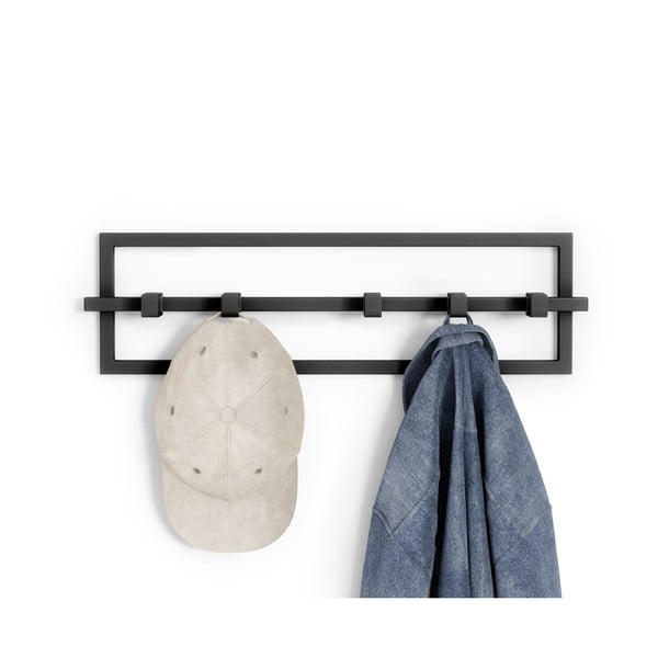 Čierny kovový nástenný vešiak Cubiko - Umbra-image-4