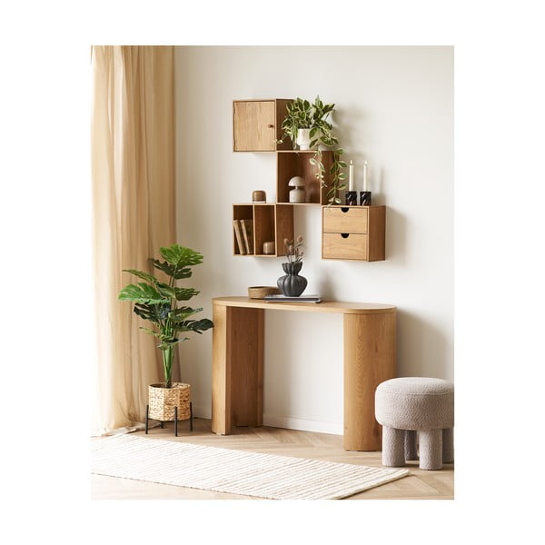 Poschodová polica z dubového dreva v prírodnej farbe 18 cm Townsville – House Nordic-image-3