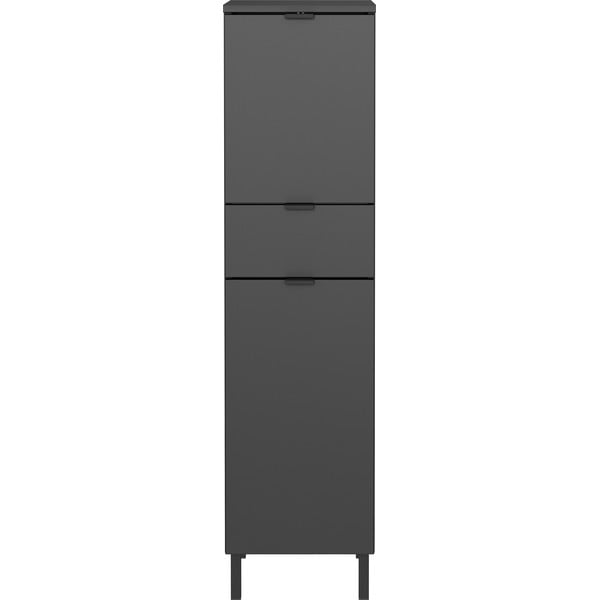 Antracitová vysoká/úzka kúpeľňová skrinka 30x120 cm Arcena – Germania