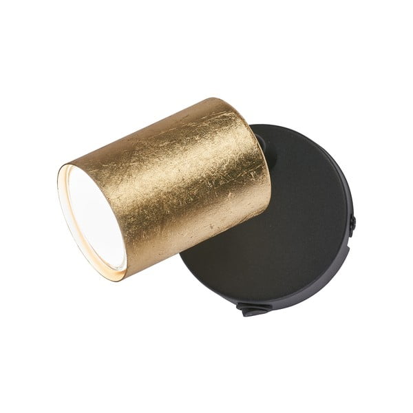 Nástenné svietidlo v čiernej a zlatej farbe ø 8 cm Vano – Fischer & Honsel
