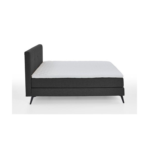 Antracitová boxspring posteľ 160x200 cm ANCONA – Meise Möbel-image-2