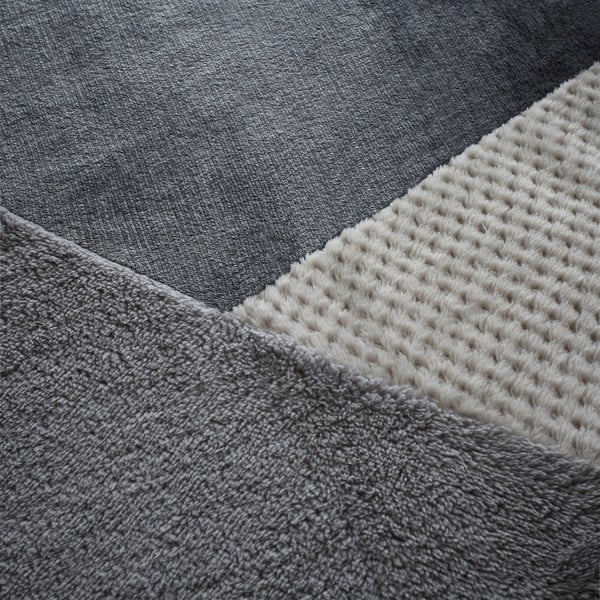 Sivé fleecové obliečky na jednolôžko 135x200 cm Cosy Larsson Geo – Catherine Lansfield-image-4