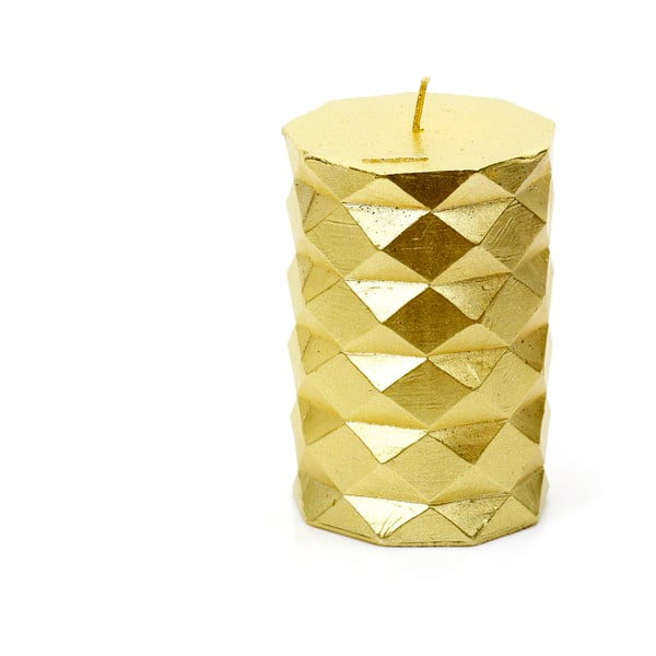 Sviečka v zlatej farbe Unimasa Fashion, výška 10 cm