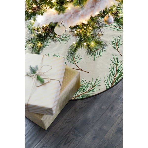 Bavlnený koberec pod vianočný stromček Butter Kings Fir Branches, ø 130 cm-image-1