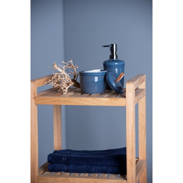 Modrý keramický dávkovač na mydlo Wenko Súprava-image-1