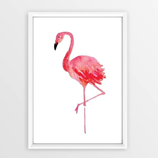 Plagát v ráme Piacenza Art Flamingo, 30 × 20 cm