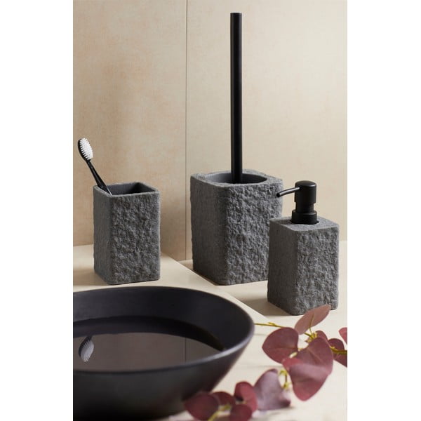 Tmavosivý dávkovač na mydlo Wenko Villata, 300 ml-image-1