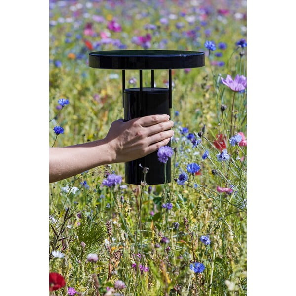 Čierna LED stmievateľná stolová lampa s kovovým tienidlom (výška 28 cm) BringMe – Hübsch-image-1