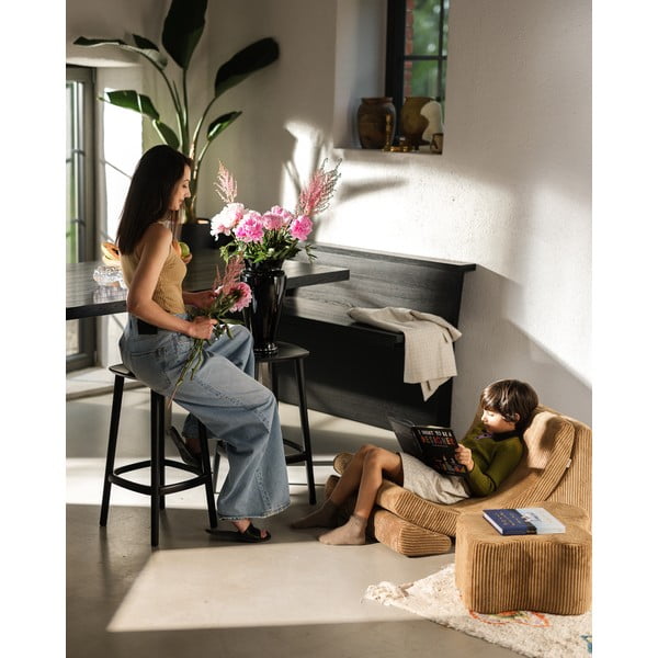 Hnedý menčestrový detský puf Cloud – Wigiwama-image-4