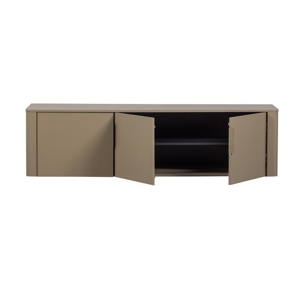 Taupe TV stolík z borovicového dreva 154x56x44 cm Gunnar – WOOOD-image-2