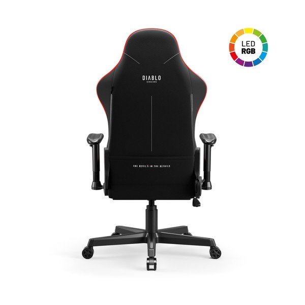 Čierna herná stolička X-Starter LED – Diablo Chairs-image-4