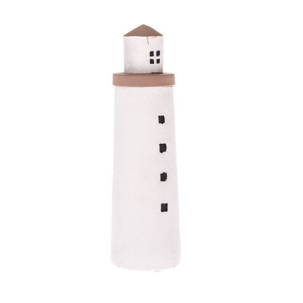 Biela betónová dekorácia Dakls Lighthouse, výška 22,5 cm
