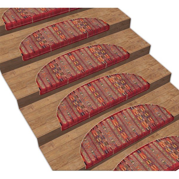 Červené nášľapy na schody v súprave 16 ks 65x20 cm Anatolia - Vitaus-image-1