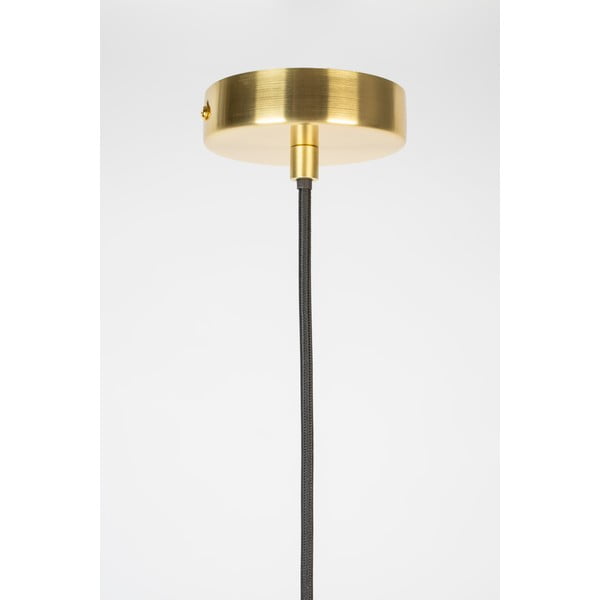 Sivé závesné svietidlo so skleneným tienidlom 25x25 cm Lauren - White Label-image-3