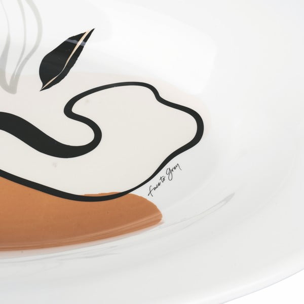 Keramický servírovací tanier VDE Tivoli 1996 Face to Grey, ø 48 x 33 cm-image-2