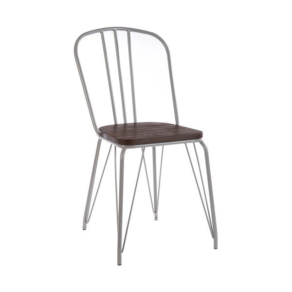 Sivá/v tmavo prírodnej farbe jedálenská stolička z brestového dreva District – Premier Housewares