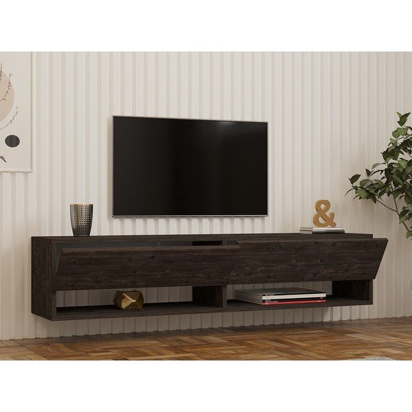 Antracitový TV stolík 141x31x30 cm Arges – Kalune Design-image-4