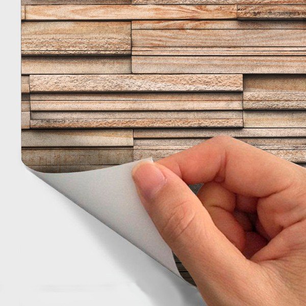 Nástenná samolepka Ambiance Arcachon Wood Veneer, 40 × 40 cm-image-1
