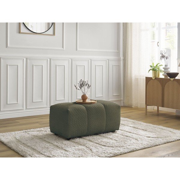 Kaki podnožka z textílie buklé Roxelane – Bobochic Paris-image-4