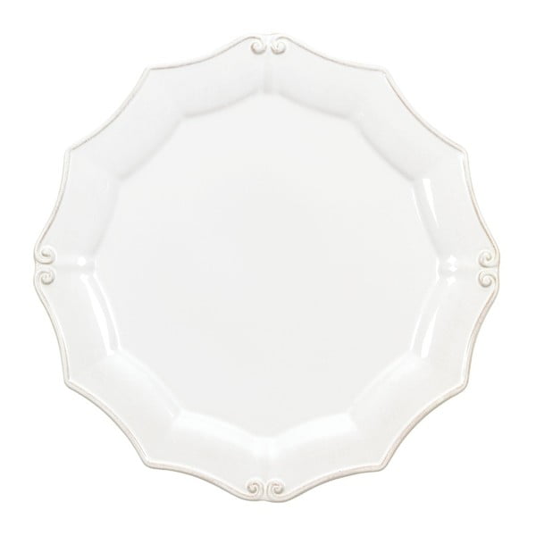 Biely kameninový tanier Casafina Vintage Port, ⌀ 30 cm