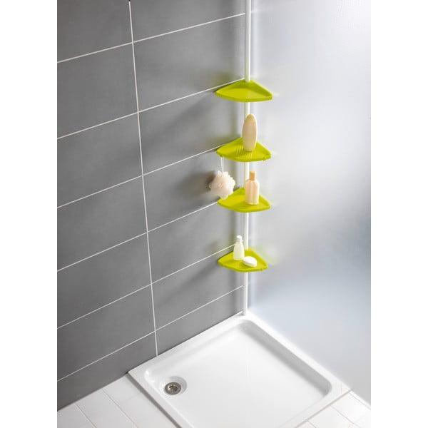 Žltá teleskopická polica do sprchy Wenko Compact-image-3