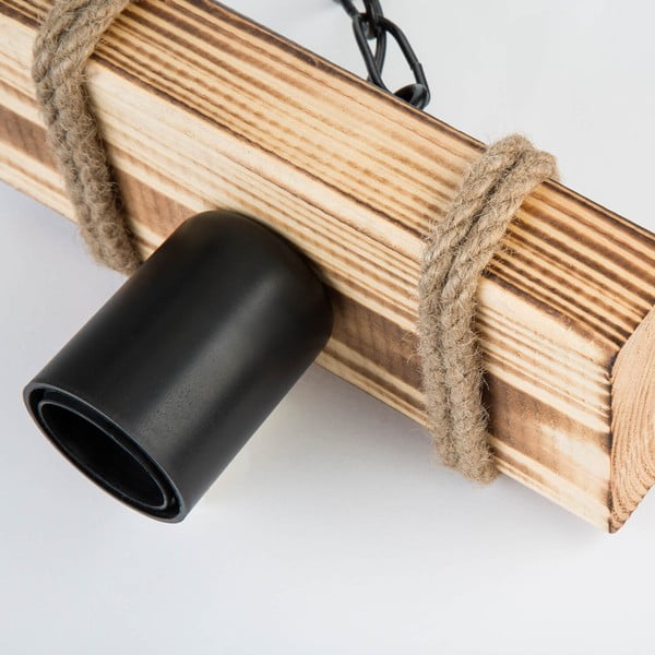 Stropné svietidlo v čierno-prírodnej farbe 10x20 cm – Squid Lighting-image-1