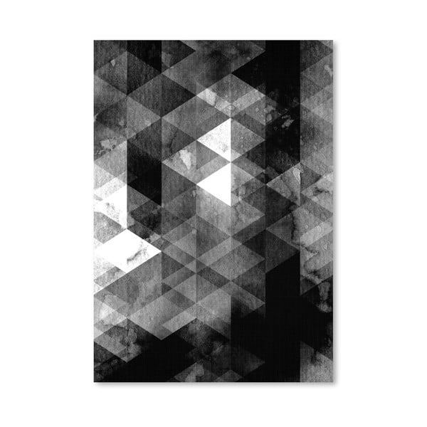 Plagát Geometric Black Grey