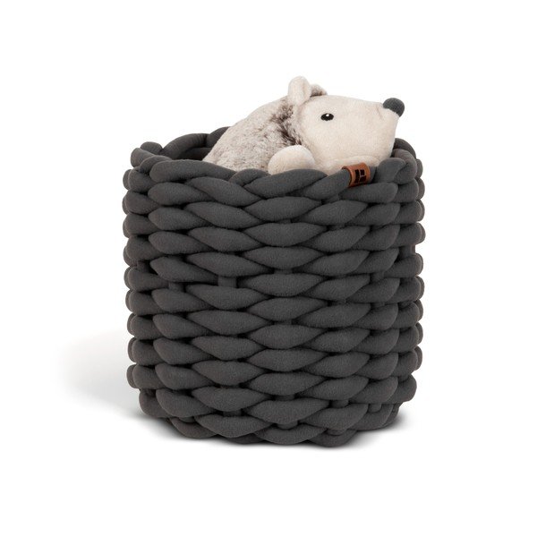 Látkový košík ø 21x17 cm Peach Skin Round S – Bigso-image-4