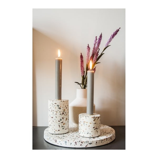 Ručne vyrábaný svietnik PT LIVING Terrazzo Trois, výška 7,5 cm-image-4