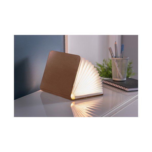 LED stolová lampa s textilným tienidlom (výška 2,5 cm) Booklight – Gingko-image-4