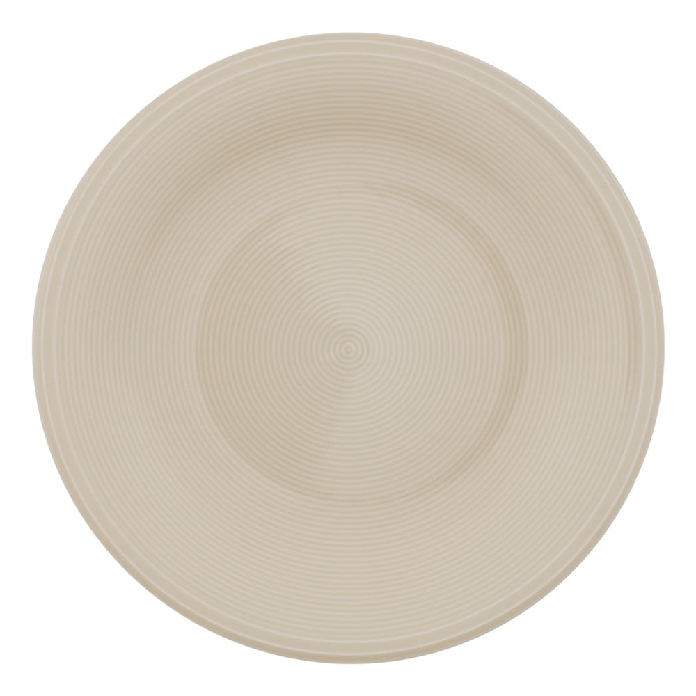Bielo-béžový porcelánový tanier na šalát Like by Villeroy & Boch, 21,5 cm