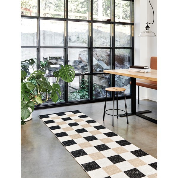 Čierno-krémový vnútorný a vonkajší behúň 70x240 cm Pix Black Vanilla – Pappelina-image-1