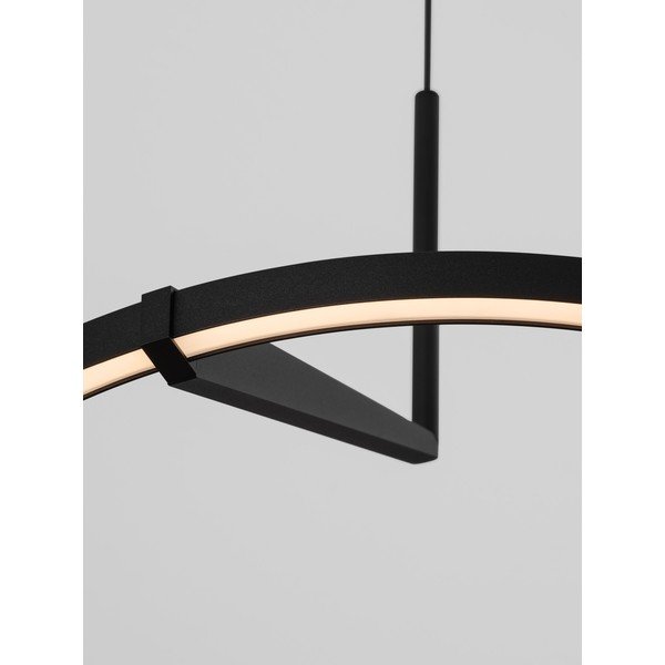 Matne čierne hliníkové LED závesné svietidlo so stmievačom ø 60 cm Tilia – Nova Luce-image-2
