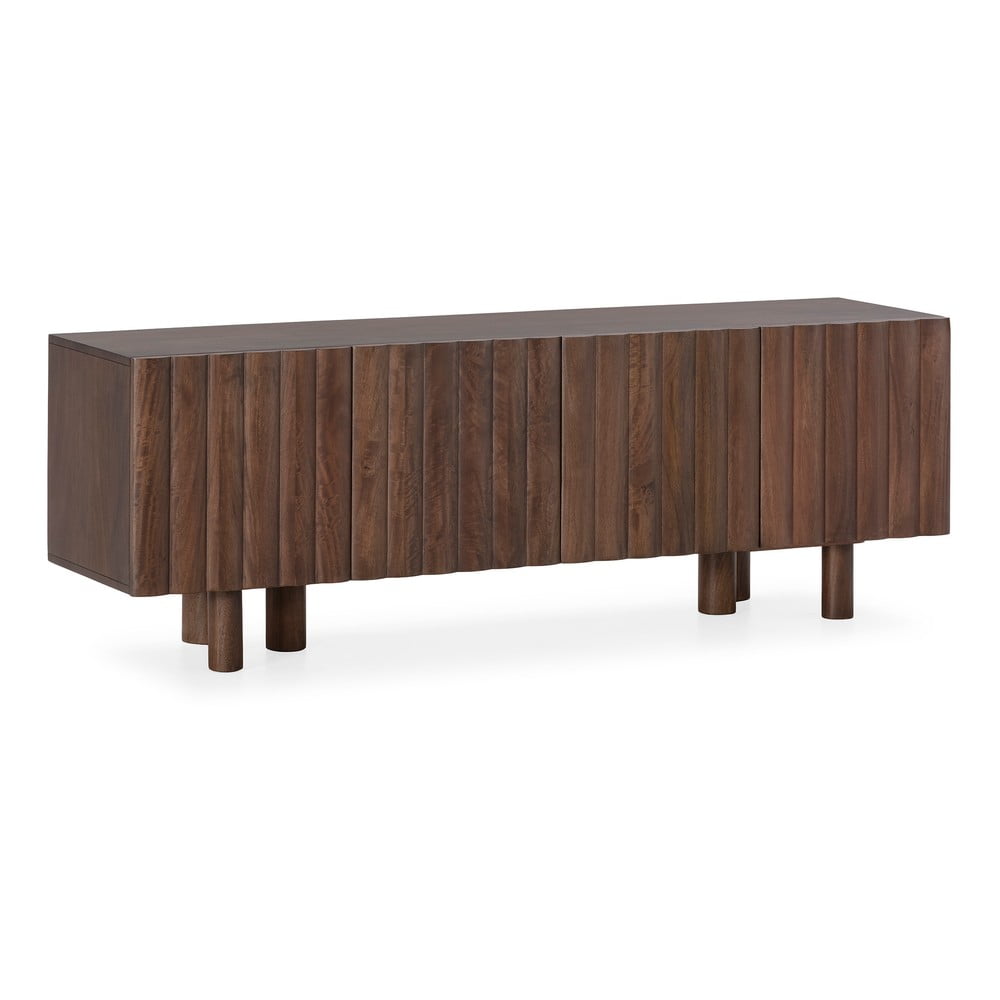 Hnedý TV stolík z mangového dreva 160x55x40 cm Tamira – MOME