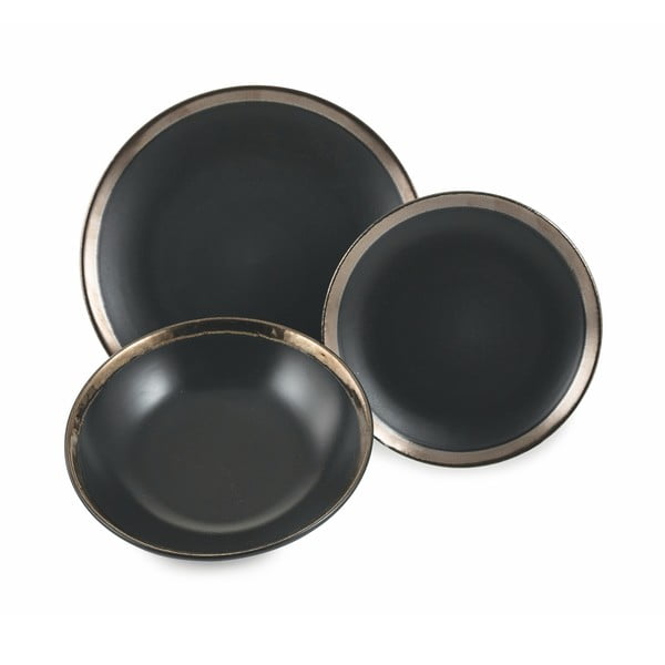 18-dielna súprava čierneho riadu z kameniny Villa d'Este Naima-image-2