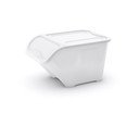 Biely plastový úložný box s vekom 55x39x32 cm All In Box – KIS