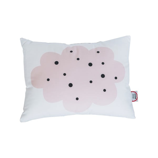 Ružovo-biely vankúš VIGVAM Design Cute Cloud