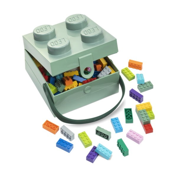 Svetlozelený úložný box s rukoväťou LEGO®-image-2