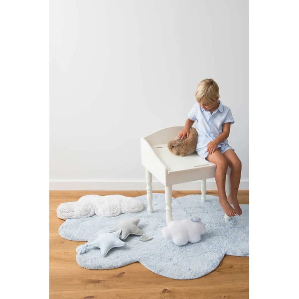 Svetlomodrý prateľný ručne tkaný bavlnený detský koberec 70x100 cm Mini Dream – Lorena Canals-image-4