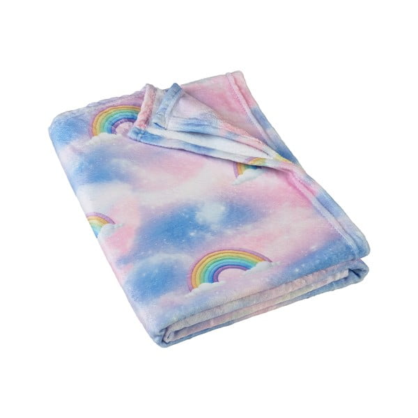 Modrá/ružová detská deka z mikroplyšu 130x170 cm Candy Unicorn – Catherine Lansfield